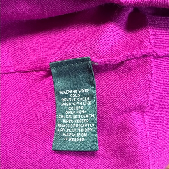 Lauren Ralph Lauren Women's Fuchsia Cowl Neck Cardigan - Picture 10 of 10
